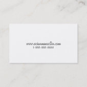 Trendy lila Glitzer-funkelnd Diamant-Herz Visitenkarte (Rückseite)