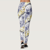 Trendy Lila Glitzer Gefärbte Krawatte Leggings (Rückseite)