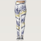 Trendy Lila Glitzer Gefärbte Krawatte Leggings (Vorderseite)