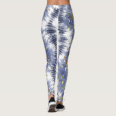 Trendy Lila Glitzer Gefärbte Krawatte Leggings (Rückseite)
