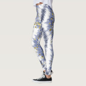 Trendy Lila Glitzer Gefärbte Krawatte Leggings (Links)