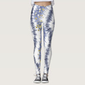 Trendy Lila Glitzer Gefärbte Krawatte Leggings (Vorderseite)