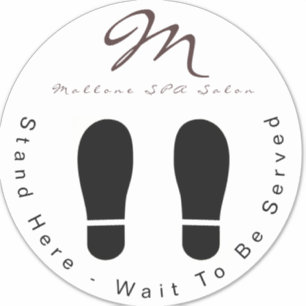 Trendy Lila Glitzer WELLNESS-CENTER Warten Sie hie Aufkleber