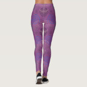 Trendy Lila Hypnotic Wirbel Pattern Leggings (Rückseite)