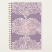 Trendy Lila Lavender Lace AI art Planer (Vorderseite)