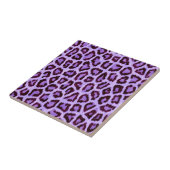 Trendy Lila Leopard Pattern Fliese (Seite)