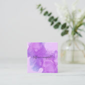 Trendy Lila Make Up Artist Quadratische Visitenkarte (Stehend Vorderseite)