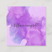 Trendy Lila Make Up Artist Quadratische Visitenkarte (Vorderseite)