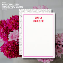 Trendy Lila Note Card mit Tiny Polka Dots