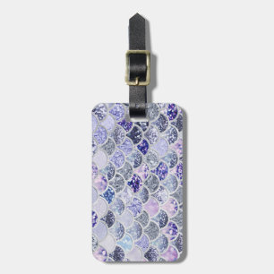 Trendy Lila Ombre Glitzer Mermaid Fischskala Gepäckanhänger