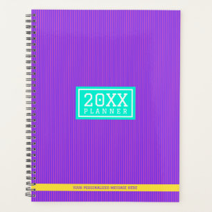 Trendy Lila Personalisiert Name & Monogram Planner Planer
