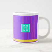 Trendy Lila Personalisierter Name Jumbo-Tasse (Rechts)