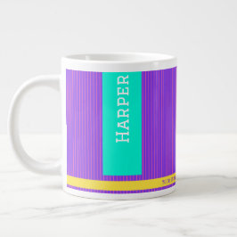 Trendy Lila Personalisierter Name Jumbo-Tasse