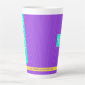 Trendy Lila Personalisierter Name Milchtasse (Vorderseite)