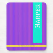 Trendy Lila Personalisierter Name Mousepad (Vorne)