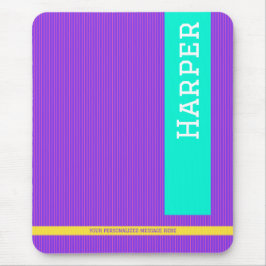 Trendy Lila Personalisierter Name Mousepad