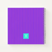 Trendy Lila Personalisierter Name Notizblock (Rückseite)