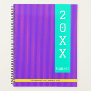 Trendy Lila Personalisierter Name Planer