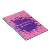 Trendy Lila Pink Creative Writing Personalisiert Notizblock (Rechte Seite)