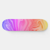 Trendy Lila Red Yellow Abstrakt Skateboard (Horizontal)