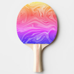 Trendy Lila Red Yellow Abstrakt Tischtennis Schläger