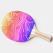 Trendy Lila Red Yellow Abstrakt Tischtennis Schläger (Seitenansicht)