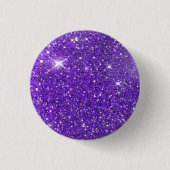 Trendy Lila Sparkling Glitzer Glitz Button (Vorderseite)