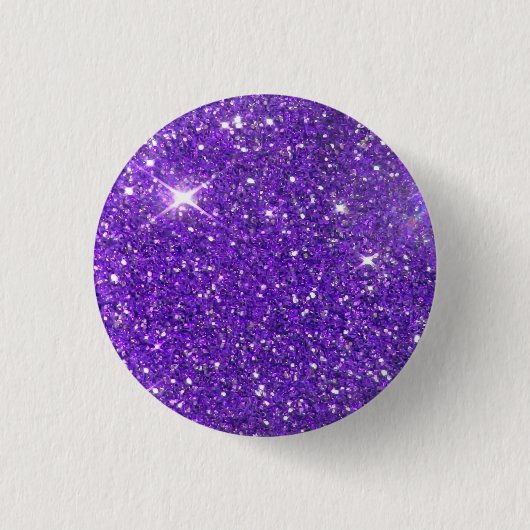 Trendy Lila Sparkling Glitzer Glitz Button (Vorderseite)