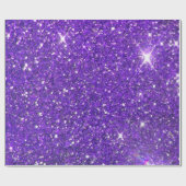 Trendy Lila Sparkling Glitzer Glitz Geschenkpapier (Flach)