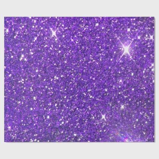 Trendy Lila Sparkling Glitzer Glitz Geschenkpapier (Flach)