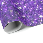 Trendy Lila Sparkling Glitzer Glitz Geschenkpapier (Rolleneckpunkt)
