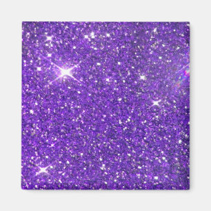 Trendy Lila Sparkling Glitzer Glitz Magnet