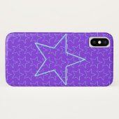 Trendy Lila Star Editable Lila Iphone Case (Rückseite (Horizontal))