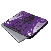 Trendy lila Tätowierungsentwurf in den Laptopschutzhülle (Vorne Knopf)