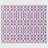 Trendy Lila und White Trellis Pattern Geschenkpapier (Flach)
