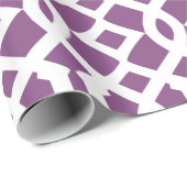 Trendy Lila und White Trellis Pattern Geschenkpapier (Rolleneckpunkt)