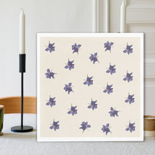 Trendy Lilac Lila Floral Napkins Serviette