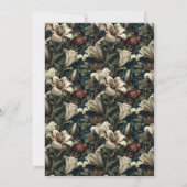 Trendy Lilies Themed 60Th Birthday Einladung (Rückseite)