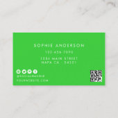 Trendy Lime Green Eyelash Extensions Lashes Visitenkarte (Rückseite)