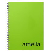 Trendy Lime Green Monogram Notizblock (Vorderseite)