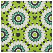 Trendy Lime Green White & Black Geometric Muster Stoff (Muster)