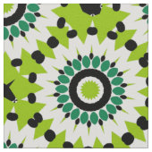 Trendy Lime Green White & Black Geometric Muster Stoff (Nahaufnahme)