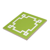 Trendy Lime Green White Greece Key Border Fliese (Seite)