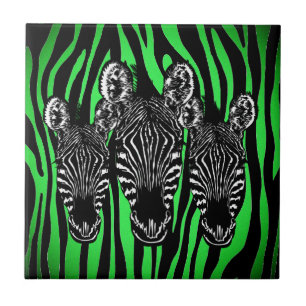 Trendy Limon Zebra Herd auf Zebra Print Fliese