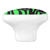 Trendy Limon Zebra Herd auf Zebra Print Keramikknauf (Seitenansicht)