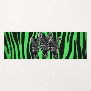 Trendy Limon Zebra Herd Second Side Zebra Print Yogamatte