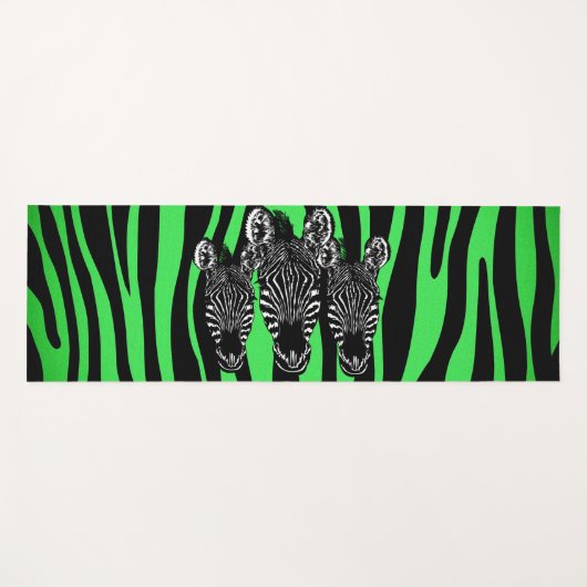 Trendy Limon Zebra Herd Second Side Zebra Print Yogamatte (Vorderseite (Horizontal))