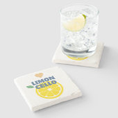 Trendy Limoncello Lemon Liquor Steinuntersetzer (Seitenansicht)