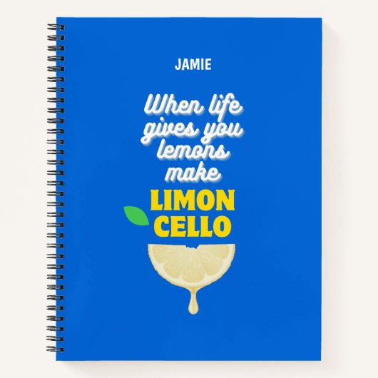 Trendy Limoncello Zitat Notizblock (Vorderseite)
