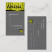 Trendy Limone gelbe graue Geschäfts-Karte "Abraxas Terminkarte (Vorne/Hinten)